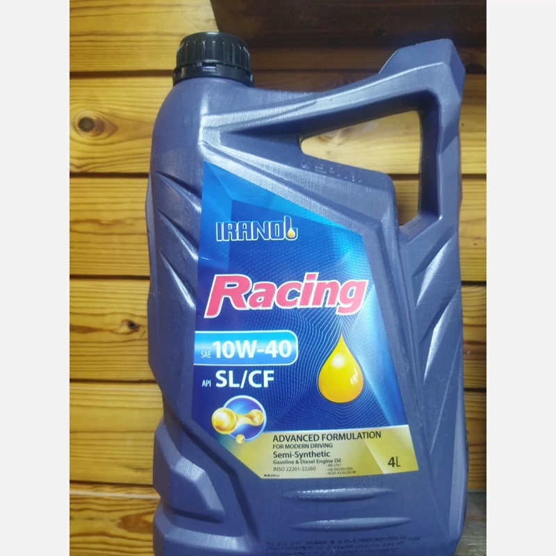تصویر روغن موتور ایرانول ریسینگ4 لیتری 10/40سطح کیفیت SL(نیمه سینتتیک) 